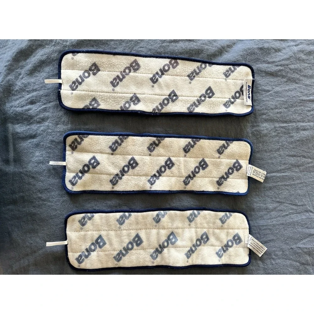 3 Bona Microfiber‎ floor pads in good used condition.